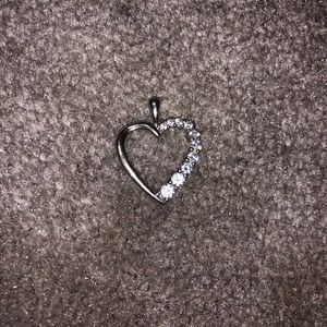Heart pendant, sterling silver